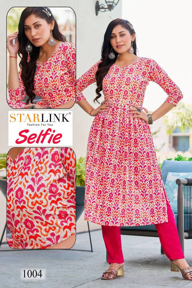 Selfie Starlink Fancy Wear Wholesale Georgette Kurtis Catalog